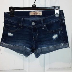 Hollister  Distressed Cuffed Cut-Off Shorty Shorts